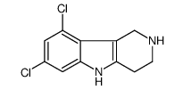 7,9-dichloro-2,3,4,5-tetrahydro-1H-pyrido[4,3-b]indole结构式