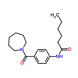 N-[4-(1-Azepanylcarbonyl)phenyl]hexanamide结构式