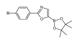2-(4-bromophenyl)-5-(4,4,5,5-tetramethyl-1,3,2-dioxaborolan-2-yl)-1,3-oxazole结构式