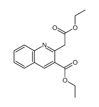 2-(2-乙氧基-2-羰基乙基)喹啉-3-羧酸乙酯结构式