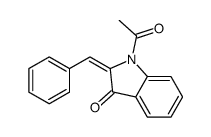 1-acetyl-2-benzylideneindol-3-one结构式