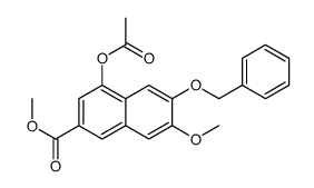 methyl 4-acetyloxy-7-methoxy-6-phenylmethoxynaphthalene-2-carboxylate Structure