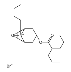 9-butyl-9-methyl-7-((2-propylpentanoyl)oxy)-3-oxa-9-azatricyclo[3.3.1.02,4]nonan-9-ium bromide Structure