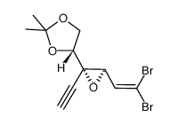 4-[3-(2,2-dibromo-vinyl)-2-ethynyl-oxiranyl]-2,2-dimethyl [1,3]dioxolane Structure