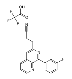 3-[8-(3-fluoro-phenyl)-[1,7]naphthyridin-6-yl]-propionitrile trifluoroacetate Structure