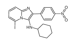 N-cyclohexyl-N-[5-methyl-2-(4-nitrophenyl)imidazo[1,2-a]pyridine-3-yl]amine结构式