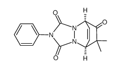 11,11-Dimethyl-4-phenyl-2,4,6-triazatricyclo<5.2.2.02,6>undec-8-en-3,5,10-trion Structure