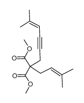 dimethyl 2-(3-methylbut-2-enyl)-2-(5-methylhex-4-en-2-ynyl)malonate Structure