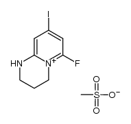 6-fluoro-8-iodo-1,2,3,4-tetrahydropyrido[1,2-a]pyrimidin-5-ylium mesylate结构式