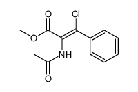 α-acetylamino-β-chloro-cinnamic acid methyl ester Structure