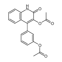 3-acetoxy-4-(3-acetoxy-phenyl)-1H-quinolin-2-one Structure