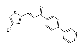 (2E)-1-(biphenyl-4-yl)-3-(4-bromothiophen-2-yl)prop-2-en-1-one Structure