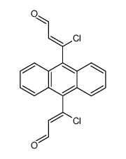meso-9,10-Bis-<1-chlor-propen-3-al>-anthracen Structure