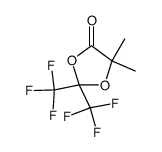 5,5-dimethyl-2,2-bis-trifluoromethyl-[1,3]dioxolan-4-one结构式