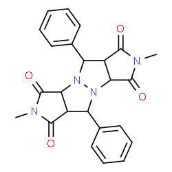 2,7-dimethyl-5,10-diphenyltetrahydropyrrolo[3,4-c]pyrrolo[3,4:4,5]pyrazolo[1,2-a]pyrazole-1,3,6,8(2H,3aH,5H,7H)-tetraone Structure