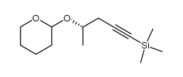 (S)-5-(trimethylsilyl)-2-[(tetrahydro-2H-pyran-2-yl)oxy]-4-pentyne结构式