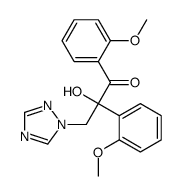 2-hydroxy-1,2-bis(2-methoxyphenyl)-3-(1,2,4-triazol-1-yl)propan-1-one Structure