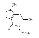 1H-Pyrrole-3-carboxylicacid,2-(ethylamino)-1-methyl-,ethylester(9CI) structure