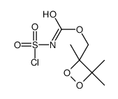 (3,4,4-trimethyldioxetan-3-yl)methyl N-chlorosulfonylcarbamate Structure