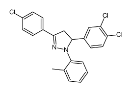 5-(4-chlorophenyl)-3-(3,4-dichlorophenyl)-2-(2-methylphenyl)-3,4-dihydropyrazole结构式