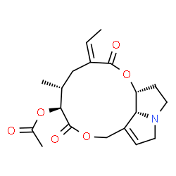 (15E)-12β-Acetoxy-18-norsenecionan-11,16-dione structure