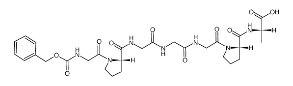 N-Cbz-Gly-Pro-Gly-Gly-Gly-Pro-Ala结构式