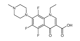 1-ethyl-5,6,8-trifluoro-1,4-dihydro-7-(4-methyl-1-piperazinyl)-4-oxo-3-quinolinecarboxylic acid结构式