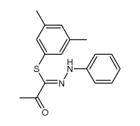 1-[(3,5-dimethylphenyl)thio]-1-(phenylhydrazono)-2-propanone结构式