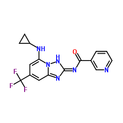 N-(5-(环丙基氨基)-7-(三氟甲基)-[1,2,4]三唑并[1,5-a]吡啶-2-基)尼克酰胺结构式