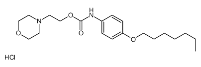 2-morpholin-4-ylethyl N-(4-heptoxyphenyl)carbamate,hydrochloride Structure