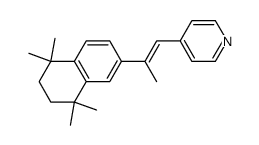 4-[(E)-2-(5,6,7,8-tetrahydro-5,5,8,8-tetramethyl-2-naphthyl)propenyl]pyridine结构式