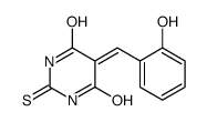 5-[(2-hydroxyphenyl)methylidene]-2-sulfanylidene-1,3-diazinane-4,6-dione Structure
