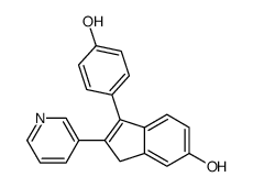 1-(4-hydroxyphenyl)-2-pyridin-3-yl-3H-inden-5-ol结构式