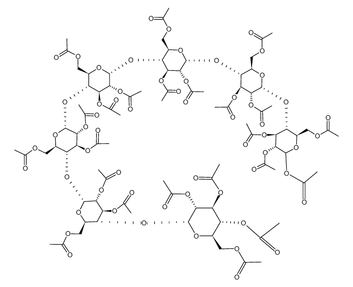 peracetylated maltoheptaose Structure