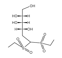 1,1-bis-ethanesulfonyl-D-arabino-1,2-dideoxy-hexitol结构式