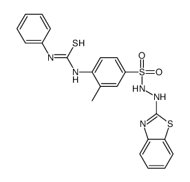 1-[4-[(1,3-benzothiazol-2-ylamino)sulfamoyl]-2-methylphenyl]-3-phenylthiourea结构式