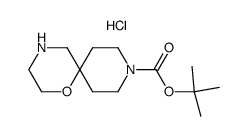 1-氧杂-4,9-二氮杂螺[5.5]十酮烷-9-羧酸叔丁酯盐酸盐结构式