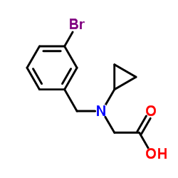 N-(3-Bromobenzyl)-N-cyclopropylglycine结构式