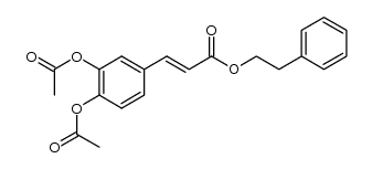 (E)-4-(3-oxo-3-phenethoxyprop-1-enyl)-1,2-phenylene diacetate结构式