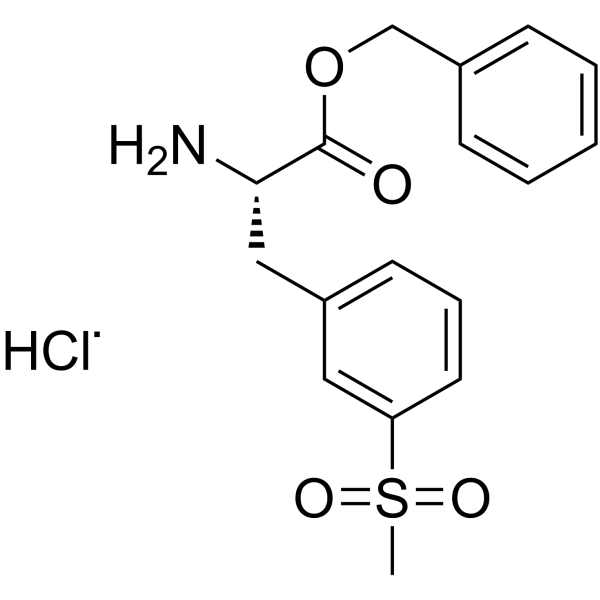 3-(甲基磺酰基)-L-苯丙氨酸苄酯盐酸盐结构式