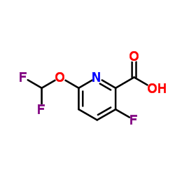 6-(Difluoromethoxy)-3-fluoro-2-pyridinecarboxylic acid Structure