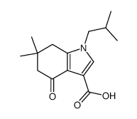 1-iso-butyl-6,6-dimethyl-4-oxo-4,5,6,7-tetrahydroindole-3-carboxylic acid结构式