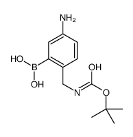 5-Amino-2-(BOC-amino)methyl)phenylboronic acid structure