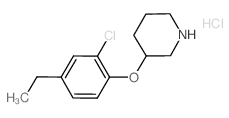 3-(2-Chloro-4-ethylphenoxy)piperidine hydrochloride结构式
