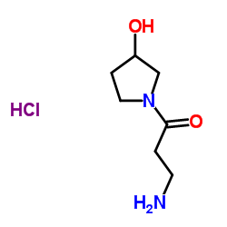 3-amino-1-(3-hydroxy-1-pyrrolidinyl)-1-Propanone结构式