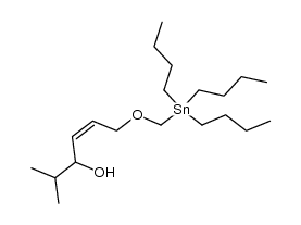 (Z)-2-methyl-6-[(tributylstannyl)methoxy]-4-hexen-3-ol结构式