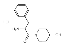 2-Amino-1-(4-hydroxy-1-piperidinyl)-3-phenyl-1-propanone hydrochloride Structure