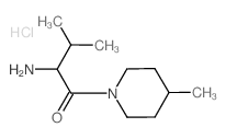 2-Amino-3-methyl-1-(4-methyl-1-piperidinyl)-1-butanone hydrochloride Structure