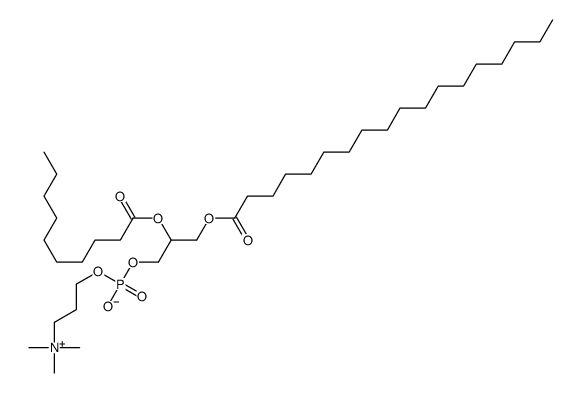1-stearoyl-2-capryl sn-glycero-3-phospho-N-trimethylpropanolamine structure