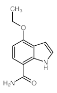 4-乙氧基-1H-吲哚-7-羧酰胺结构式